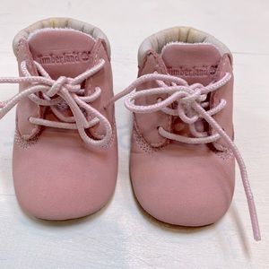 Newborn pink Timberland booties size 2